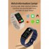 TK72 Smart Watch Waterproof Smartwatch Heart Rate Blood Oxygen Sleep Monitor 1 47 inch Touchscreen Watches Black