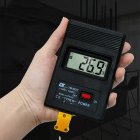 TM-902C (-50C to 1300C) Temperature Meter TM902C Digital <span style='color:#F7840C'>K</span> Type Thermometer Sensor + Thermocouple Probe Detector Black (ZJ0134)