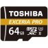 TOSHIBA M501 EXCERIA PRO U3 Micro SD Memory Card 64GB SDHC  UHS II Class10 U3 4K HD Read Speed up to 270MB s TF Card