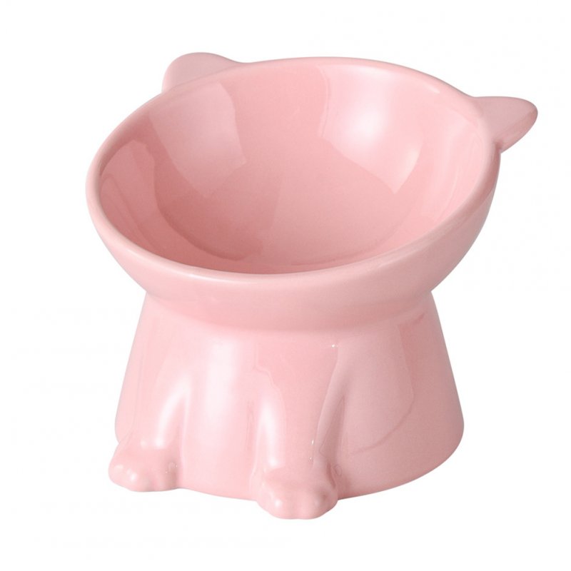 Ceramic Raised Cat Bowls Tilted Elevated Food Water Bowls Anti Vomit Microwave Dishwasher Safe Cat Bowl Pet Supplies 