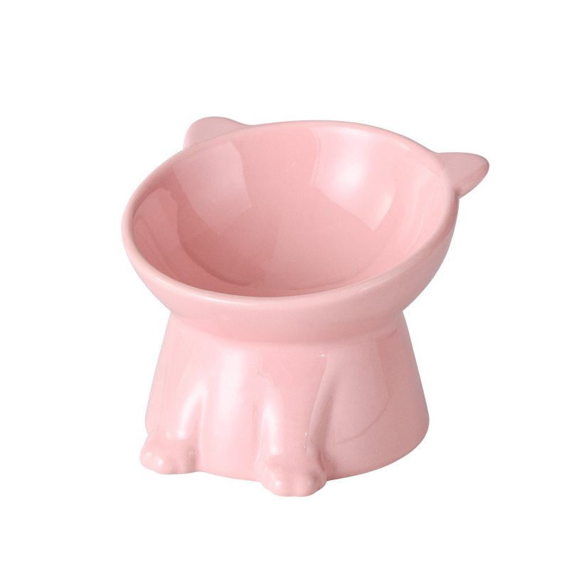 Ceramic Raised Cat Bowls Tilted Elevated Food Water Bowls Anti Vomit Microwave Dishwasher Safe Cat Bowl Pet Supplies 