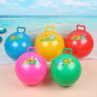US Handle Hopper Ball with Cartoon Pattern Bouncing Inflatable Toy for Kids
