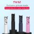 TW50 Wireless Sports Earphone Bluetooth Earphone HIFI Stereo Bass Noise Cancelling Headset Dual Microphone with Charging Box  Pink