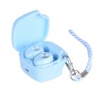 TWS-A8 Mini 5.0 Waterproof 3D Stereo Wireless Bluetooth <span style='color:#F7840C'>Earphone</span> for Sports blue