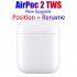 TWS Air 2 Positioning Rename Smart Sensor Headphone Wireless Charging Bluetooth Earphone Wireless Headset Best Version Program Jerry