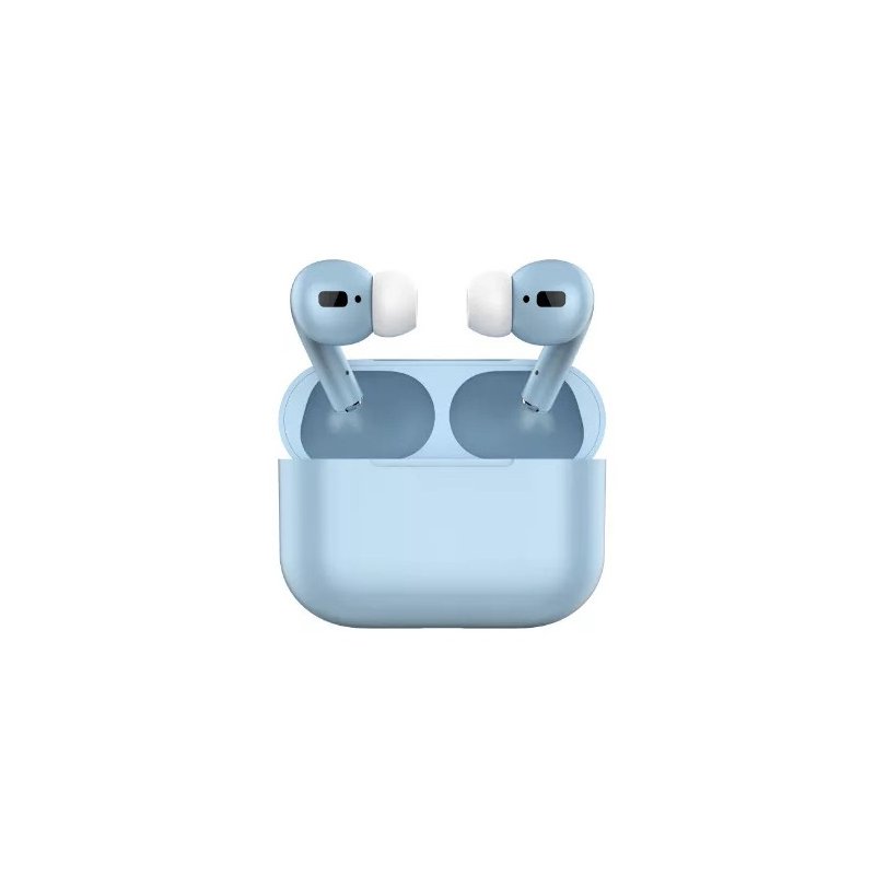 TWS Bluetooth 5.0 Wireless Earphone Macaron Earbuds with Charging Box blue