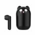TWS Bluetooth Earphone 5 0 Running Stereo Cartoon Headset with Data Line black