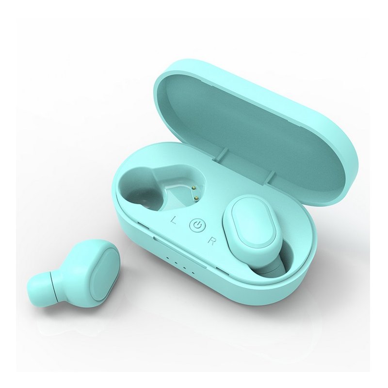 TWS Bluetooth Earphone IPX6 Waterproof V5.0 Earphones Wireless Headphones for Andorid IOS  blue