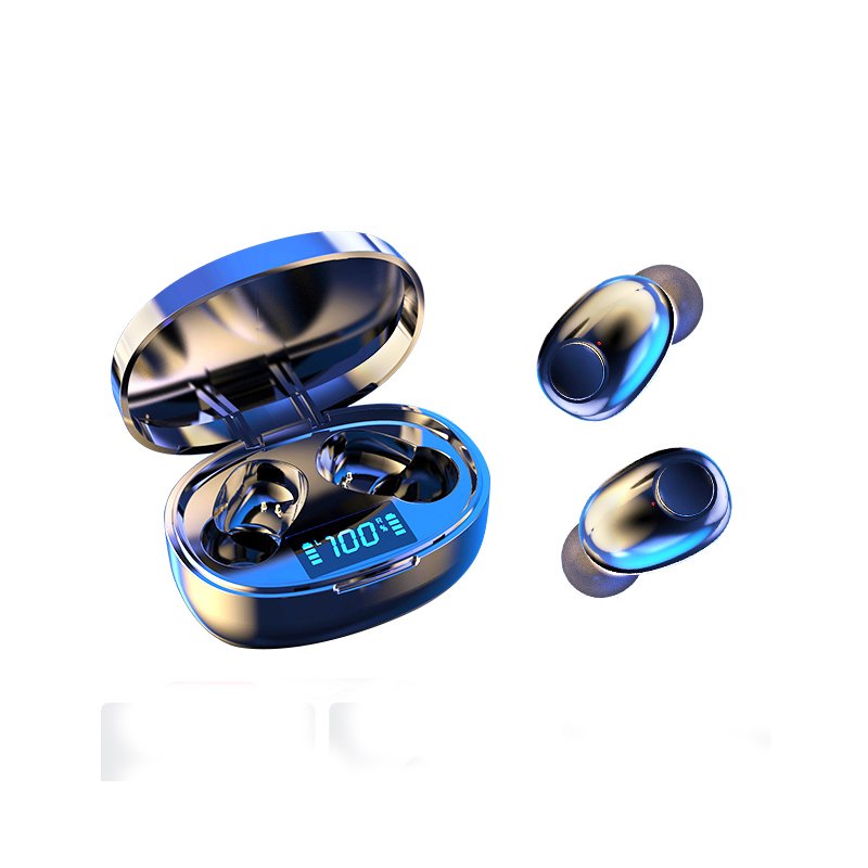 TWS Bluetooth Headset Wireless 5.0 LED Power Display Mini Earbuds black