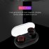 TWS Earphones Bluetooth5 0 Binaural Stereo In ear Wireless Headset with Charging Bin Call Conversation Support Sports Headphones  silver ring