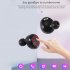 TWS Earphones Bluetooth5 0 Binaural Stereo In ear Wireless Headset with Charging Bin Call Conversation Support Sports Headphones  red ring