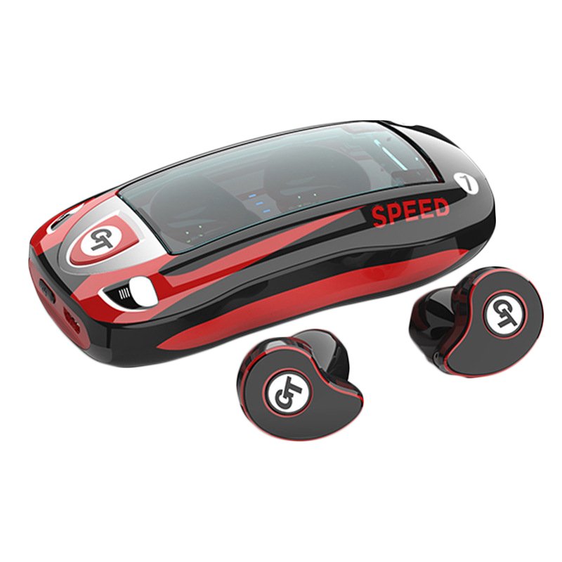 TWS HD Stereo Wireless Earphone Bluetooth 5.0 IPX5 Waterproof Headphone Sport Earbuds Gaming Headset red