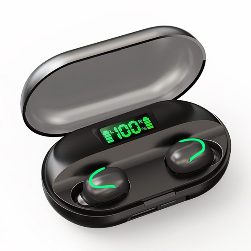TWS Wireless Earphone Earbuds HIFI Waterproof Touch Mini In-ear Sports Bluetooth Headphone HD Call black