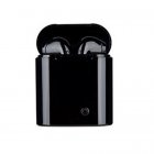 TWS i7s Sport Bluetooth Headset with Stereo Wireless Microphone Earphones for iPhone X Smart Phone Xiaomi   black