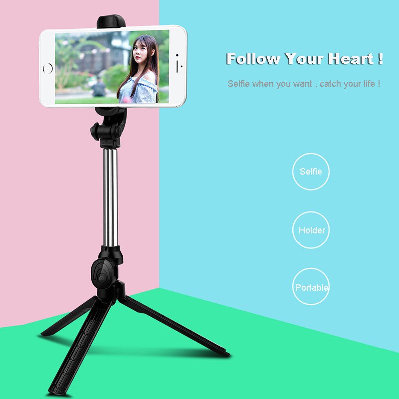 Xt10 Selfie Stick Wireless Bluetooth Selfie Stick Tripod With Remote Control Monopod Selfie Stick Shutter 