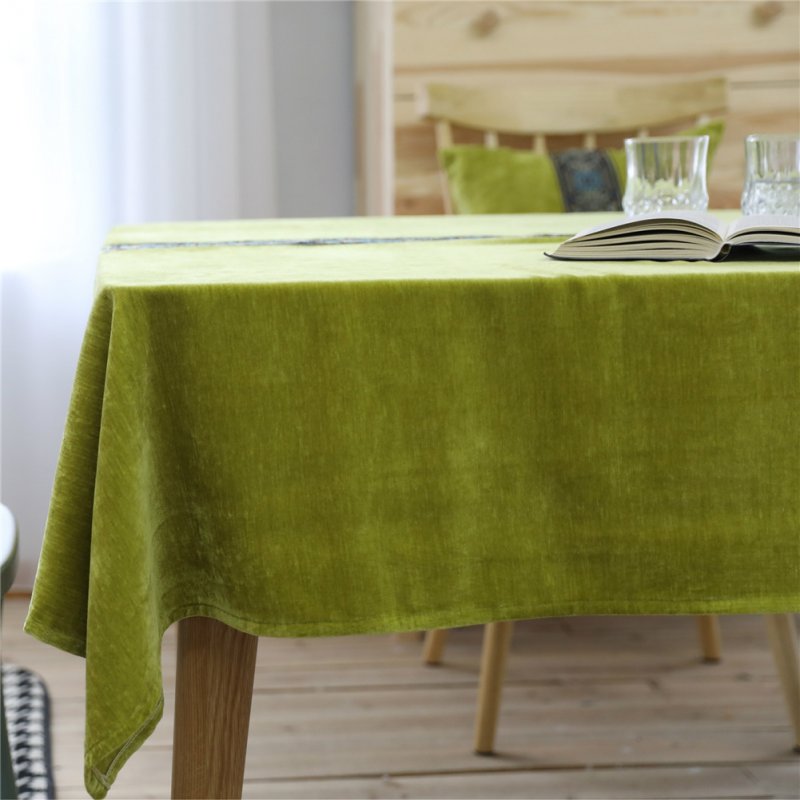 Table Cloth Embroidered Tablecloth Decorative Plush Table Cover For Outdoor Indoor 90*90cm