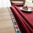 Table  Cloth Tablecloth Decorative Fabric Table Cover For Outdoor Indoor red 140 180cm