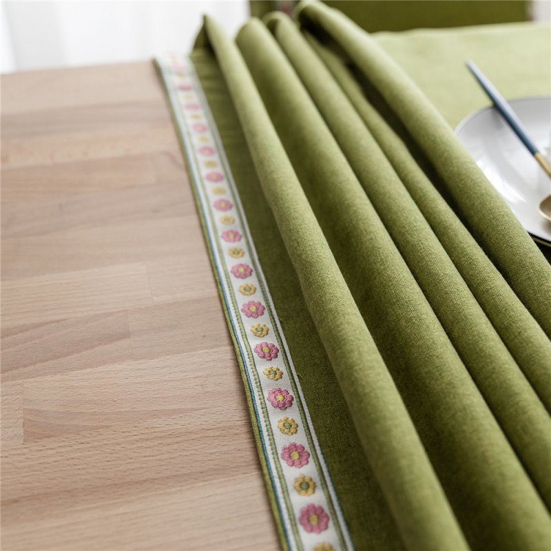 Table  Cloth Tablecloth Decorative Fabric Table Cover For Outdoor Indoor Green_140*140cm