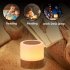 Table Lamp Color Changing Rgb Night Light With Remote Control Touch Sensor Bedside Lamps For Bedroom Living Room Wood grain with remote control