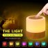 Table Lamp Color Changing Rgb Night Light With Remote Control Touch Sensor Bedside Lamps For Bedroom Living Room Wood grain with remote control
