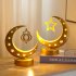 Table Lamp Crescent Moon Lamp With 2000LM Iron Frame And Resin Ball On Off Switch Built in LED Beads Ramadan Desk Lamp For Living Room Bedroom Office moon star 