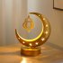 Table Lamp Crescent Moon Lamp With 2000LM Iron Frame And Resin Ball On Off Switch Built in LED Beads Ramadan Desk Lamp For Living Room Bedroom Office moon star 