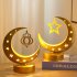 Table Lamp Crescent Moon Lamp With 2000LM Iron Frame And Resin Ball On Off Switch Built in LED Beads Ramadan Desk Lamp For Living Room Bedroom Office moon star 