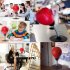 Table Top Vent Ball Adult Decompression Artifact Office Table Top Speed Ball Decompression Small Sucker Boxing Vent Ball Red  with pump
