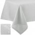 Tablecloth Fabric Waffle Table Cover for Dining Table Parties Banquet Spillproof Water Resistant Dustproof