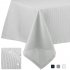 Tablecloth Fabric Waffle Table Cover for Dining Table Parties Banquet Spillproof Water Resistant Dustproof