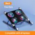 Tablet Cooling Fan Holder Folding Bracket Silent Radiator Notebook Stand Table Cooling Pad Accessories black