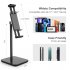 Tablet PC Bracket Aluminum Mobile Phone Lifting Support Angle Adjustable Desktop Non slip Stand Compatible For Ipad black