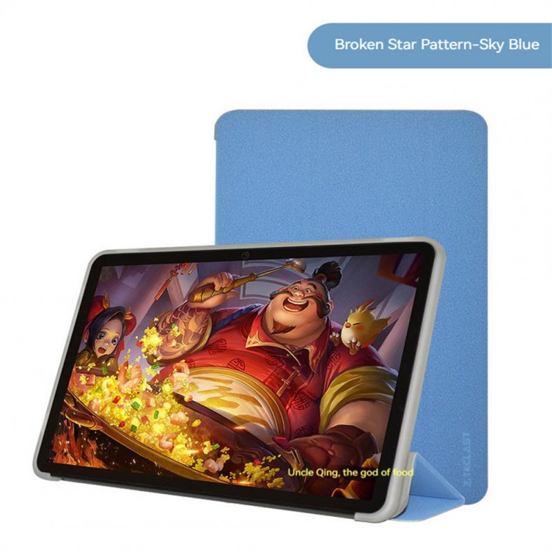 Tablet Pc Case Ultra-thin Soft Leather Protective Cover Bracket Stand Compatible For Teclast T40 Pro blue