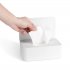 Tabletop Sealed Wipes Box Household Dustproof Storage Box with Cover white
