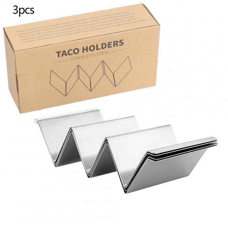 Taco Rack Stainless Steel Taco  Holder Stand Kitchen Cooking Accessories Single installation (with border)