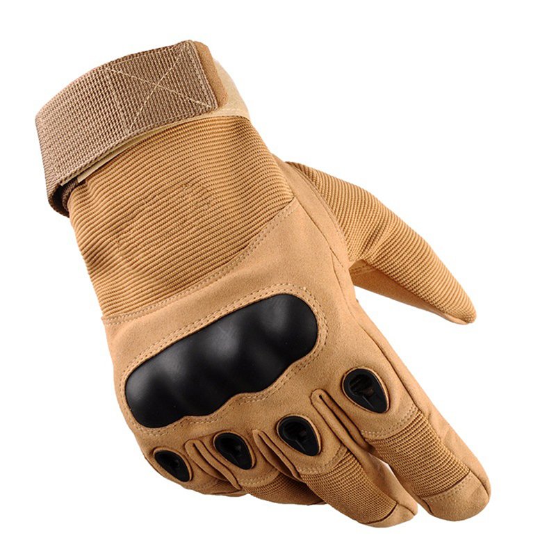 Tactical Operator Military Pro Anti-skid Gloves Outdoor Cycling Hiking Full Cover Finger Sport Glove Sand color_M