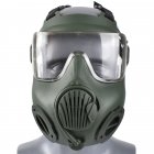 Tactical Protective Mask Cs Game Face Covers Outdoor Protection Mask For Halloween Cosplay Equipment ZL4 Green-clear lens