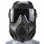 Tactical Protective Mask Cs Game Face Covers Outdoor Protection Mask For Halloween Cosplay Equipment ZL4 Black-Black Lens