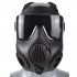 Tactical Protective Mask Cs Game Face Covers Outdoor Protection Mask For Halloween Cosplay Equipment ZL4 Green clear lens