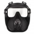 Tactical Protective Mask Cs Game Face Covers Outdoor Protection Mask For Halloween Cosplay Equipment ZL4 Green clear lens