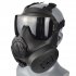 Tactical Protective Mask M50 Single Fan Full Face Safety Gas Mask Halloween Masquerade Cosplay Zl4 1 Black gray Lens