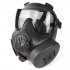 Tactical Protective Mask M50 Single Fan Full Face Safety Gas Mask Halloween Masquerade Cosplay Zl4 1 Black gray Lens
