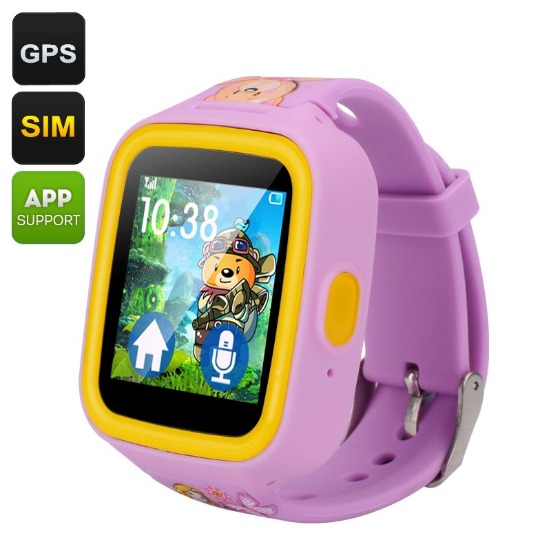 GPS Tracker Kids Watch Phone (Purple)