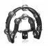 Tambourine Metal Jingles Percussion Instrument Hand Held Tambourines Bell With Clip on Holder For KTV Party black