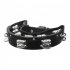 Tambourine Metal Jingles Percussion Instrument Hand Held Tambourines Bell With Clip on Holder For KTV Party black