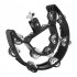 Tambourine Metal Jingles Percussion Instrument Hand Held Tambourines Bell With Clip on Holder For KTV Party black