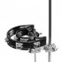 Tambourine Metal Jingles Percussion Instrument Hand Held Tambourines Bell With Clip on Holder For KTV Party black