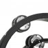 Tambourine Metal Jingles Percussion Instrument Hand Held Tambourines Bell With Clip on Holder For KTV Party black