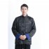 Tang suit For Men Chinese Traditional Satin Hanfu Tops Long Sleeves Cardigan Single breasted Performance Jacket blue and gold XXL