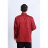 Tang suit For Men Chinese Traditional Satin Hanfu Tops Long Sleeves Cardigan Single breasted Performance Jacket black and gold XXXL